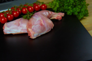 Raw rabbit meat 