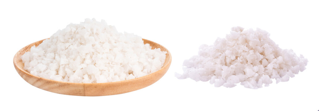 Sea Salt On White Background