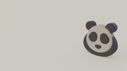 3d icon of panda © Destrosvet