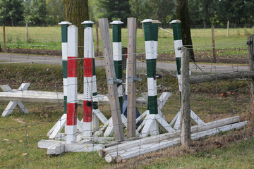 Coloured jump standards and poles