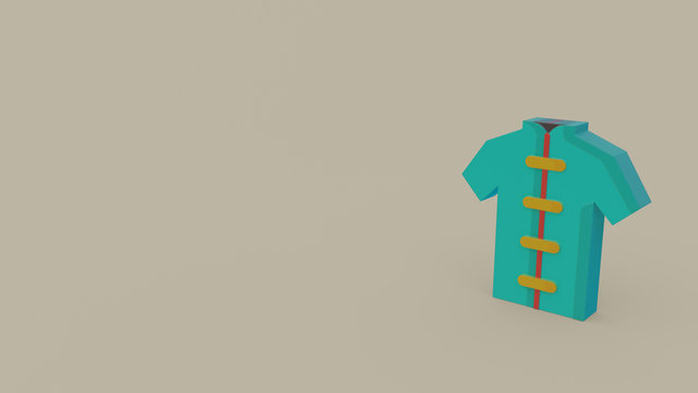 3d icon of chinese shirt