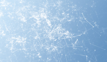 abstract plexus shapes. Connection and web concept. Digital, communication and technology background with lines and dots.