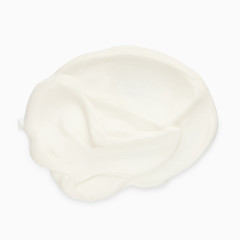 Isolated yogurt smear, top view