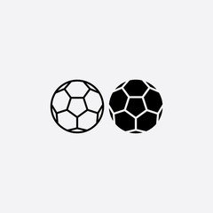 Obraz premium football black icon soccer ball vector