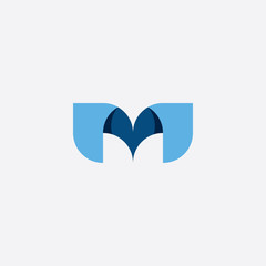 Fototapeta premium m symbol element vector logo sign blue icon