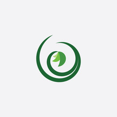 natural bio plant organic icon logo green vector