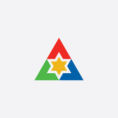 star in triangle vector logo symbol icon element