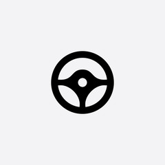 steering wheel symbol icon vector