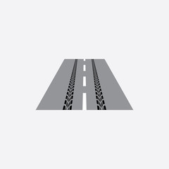 tire print vector road illustration element