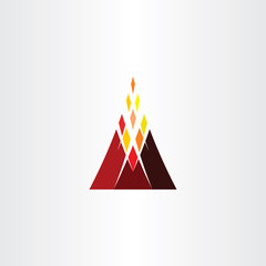 volcano mountain icon logo vector symbol element © Blasko Rizov