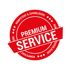 rotes Siegel für Premium Service