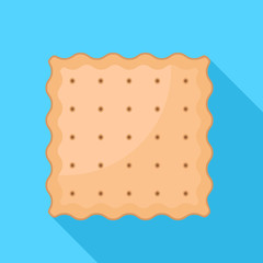 Square cracker biscuit icon. Flat illustration of square cracker biscuit vector icon for web design