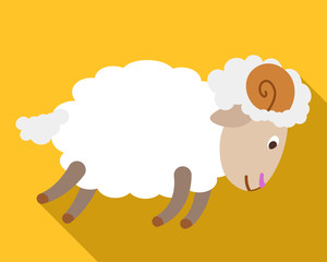 Ram bunt icon. Flat illustration of ram bunt vector icon for web design