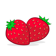 Illustration of Strawberry, Vector Illustration