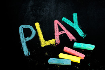 play on chalkboard