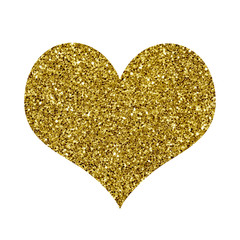 Golden heart illustration