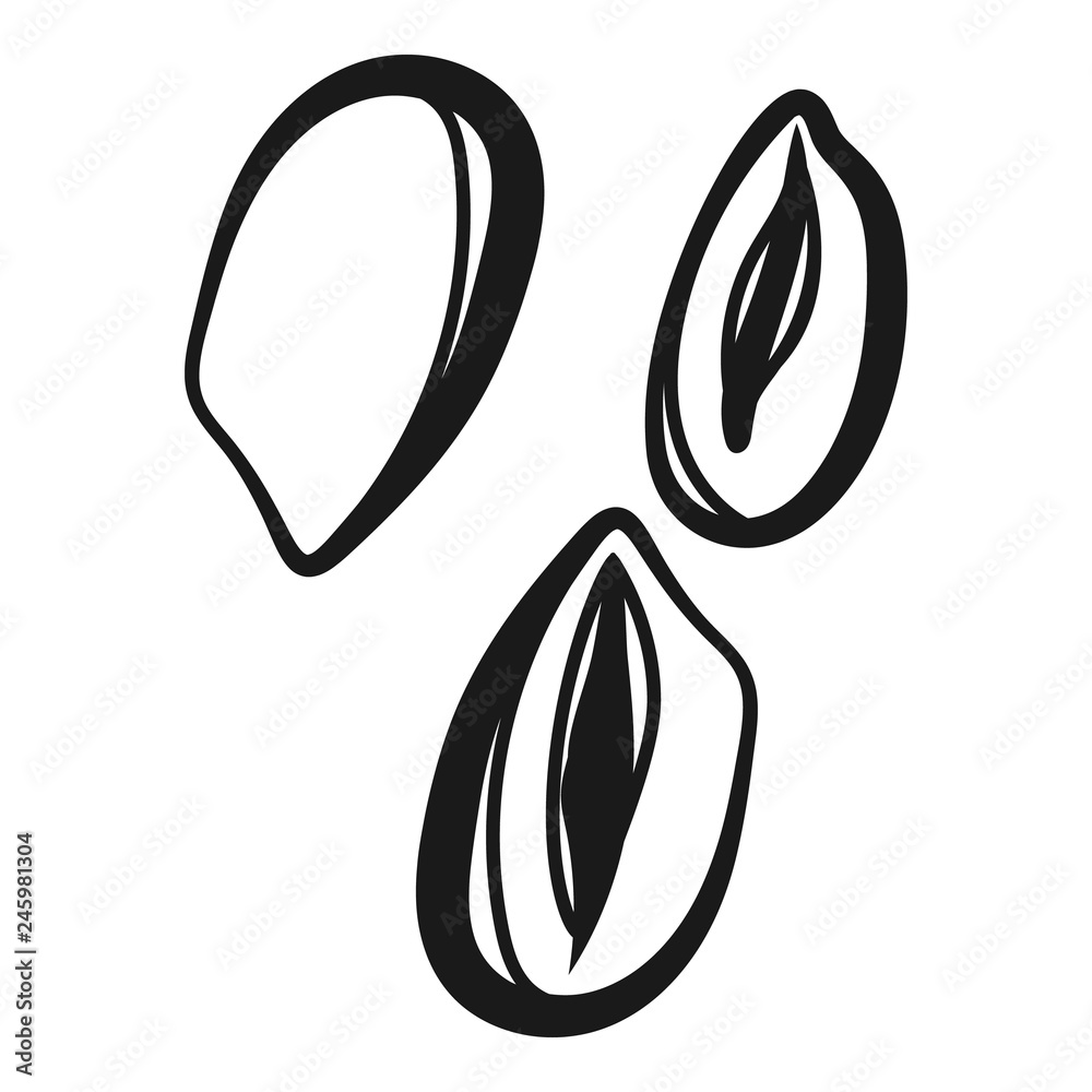 Poster peanut kernel without husk icon. simple illustration of peanut kernel without husk vector icon for w