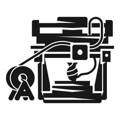 3D printer icon. Simple illustration of 3d printer vector icon for web design isolated on white background