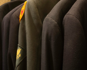 Army uniform designates a veteran and civilian clothing