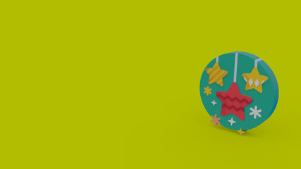 3d icon of christmas stars