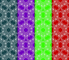 set of Geometric seamless pattern. Decorative art deco style. Vector illustration