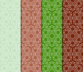 Set of Abstract geometric ornament. Beautiful seamless vector pattern. for Card, print, design .