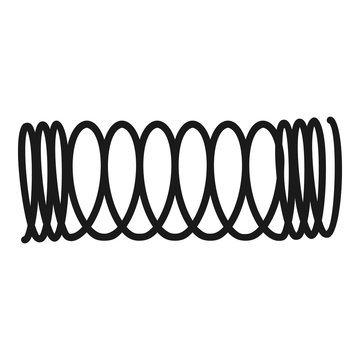 Tungsten spiral icon. Simple illustration of tungsten spiral vector icon for web design isolated on white background