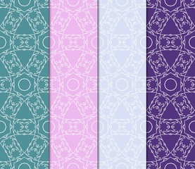 Ornamental seamless geometric patterns - seamless vector collection. Luxury design.