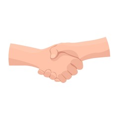 People handshake icon. Cartoon of people handshake vector icon for web design isolated on white background