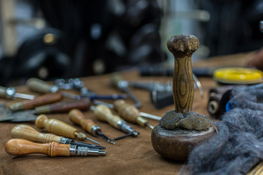 Tools for leather/saddle work.