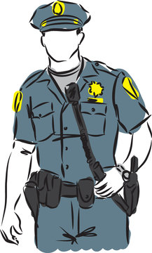 policeman vector image illustration