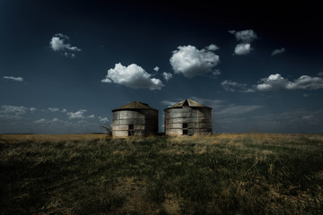 Two Grain Bins