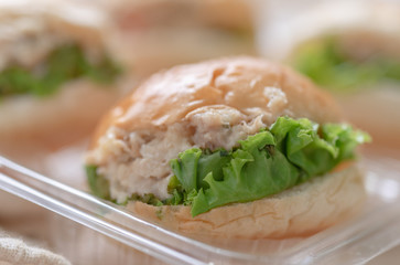 Tuna salad mini burger