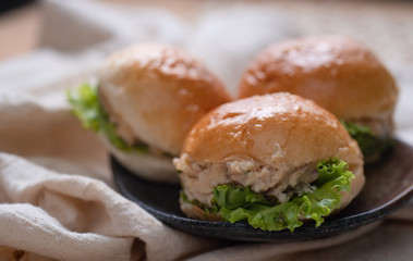 Tuna salad mini burger