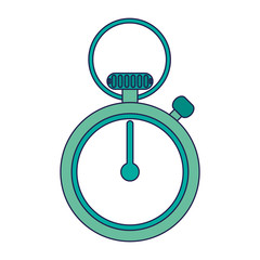 timer clock symbol isolated blue lines