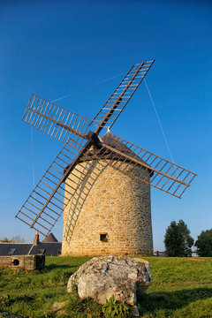 Windmill to Mont-Dol, Brittany, France