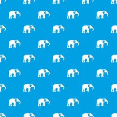 Elephant pattern vector seamless blue repeat for any use