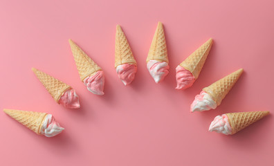 Obraz premium Pink Dessert Valentine Concept For Background