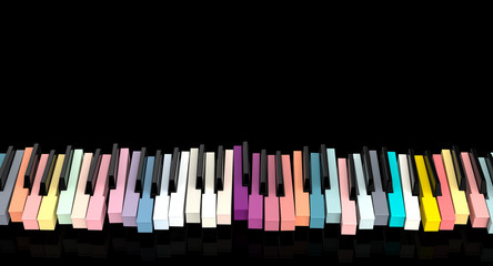 Naklejka premium Klawiatura fortepianu 3D