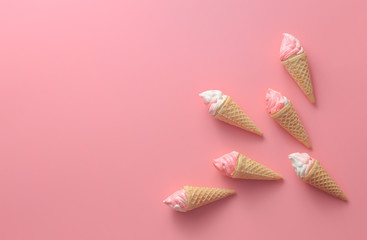 Pink Dessert Valentine Concept For Background