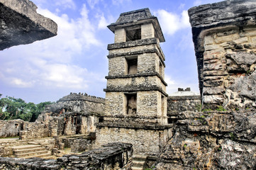 The Palace Observation Tower in the Palace of Palenque   © robnaw