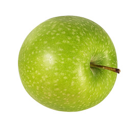 Fresh green apple isolated on white background with clipping path