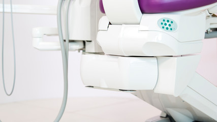 closeup on dental chair