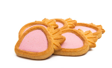 strawberry cookie isolated
