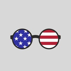 Fototapeta na wymiar Glasses America love