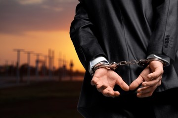 Arrest bound bracelet bribe bribery business businessman