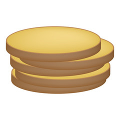 Cutted potato icon. Realistic illustration of cutted potato vector icon for web design isolated on white background