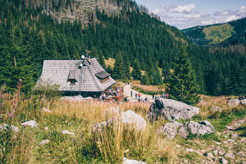 Shelter on the Hala Kondratowa in the Tatra mountains in Poland © ppolecho