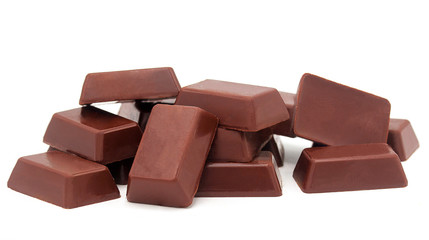  Chocolate isolated on white background with copy space,Closeup,Valentine's Day