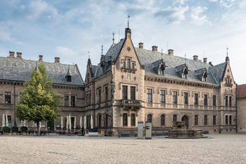 Beautiful old architecture in the historical center of Prague, Czech Republic